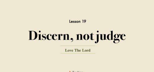 Image for Love the Lord discipleship course lesson 19 | Discern not judge