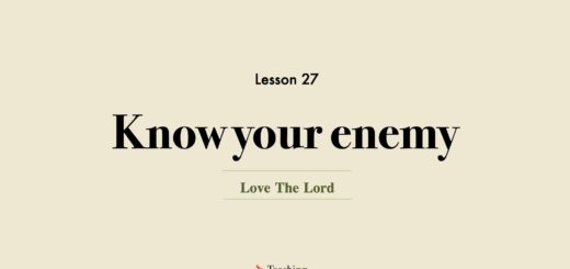 Image for Love the Lord discipleship course lesson 27 Know your enemy