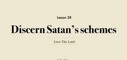 Image for Love the Lord discipleship course lesson 28 - discern Satan's schemes