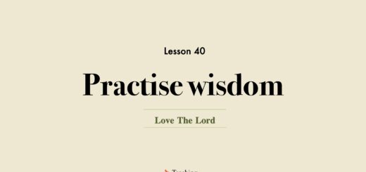 Image for Love the Lord discipleship course lesson 40 practice wisdom